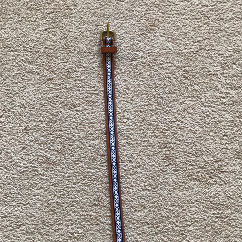 Patterned leather belt